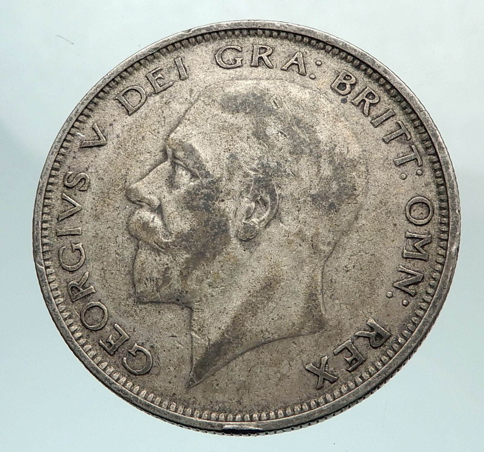 1927 Great Britain United Kingdom UK King GEORGE V Silver Half Crown Coin i80115