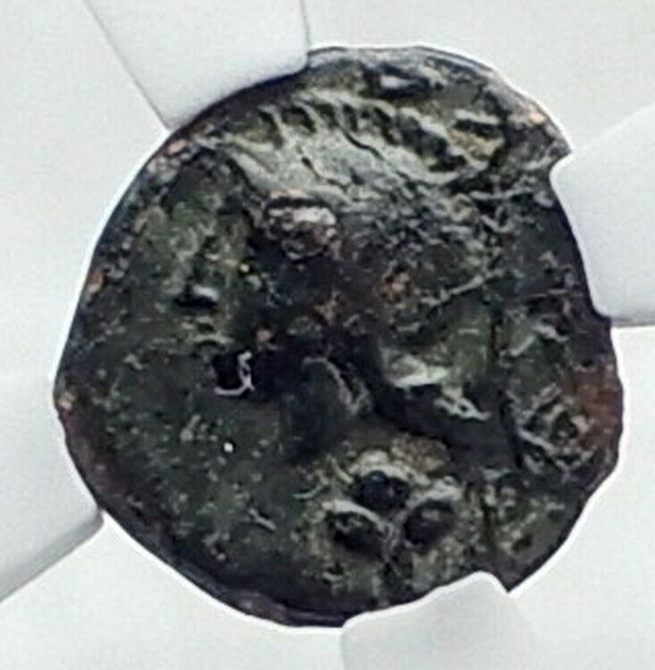 AUTOKANE in AEOLIS Super Rare Ancient 300BC Greek Coin ZEUS ATHENA NGC i81145