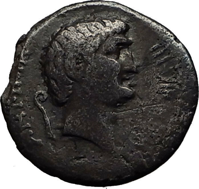 MARK ANTONY Reconciles AHENOBARBUS 41BC RARE Ancient Silver Roman Coin i60667