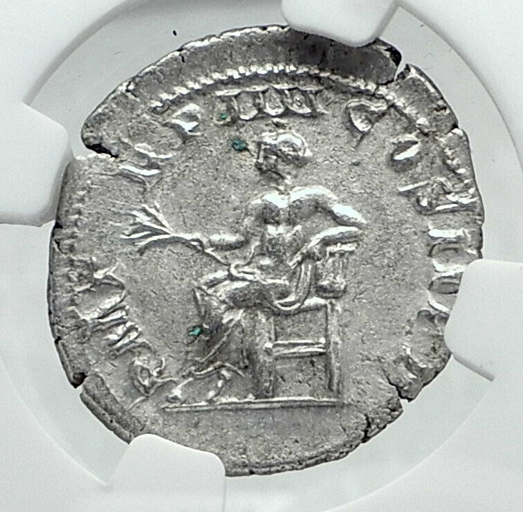 GORDIAN III Authentic Ancient 241AD Rome Silver Roman Coin APOLLO NGC i81432