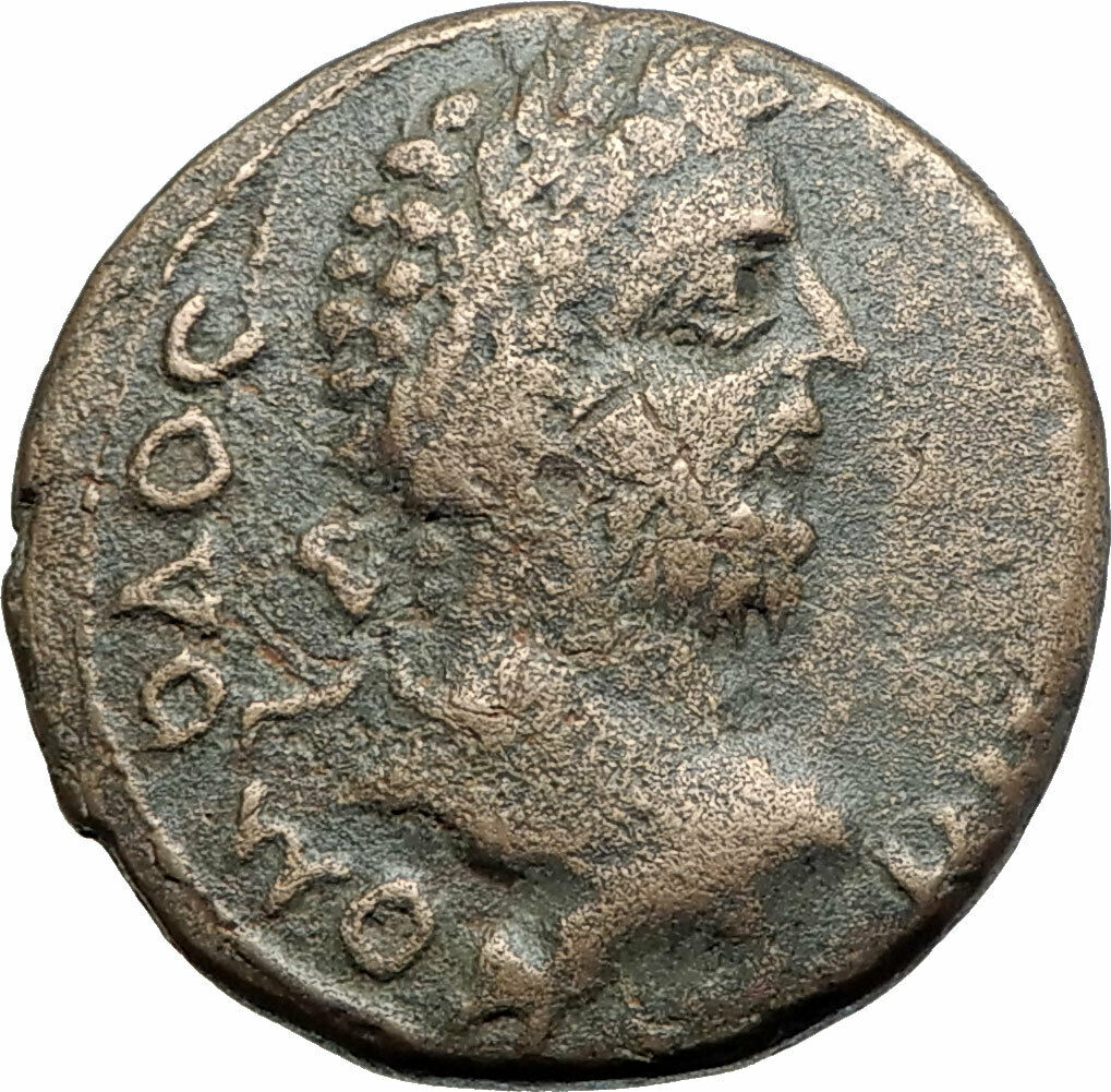 COMMODUS Authentic Ancient 177AD Dionysopolis Roman Coin DEMETER TORCH i79965