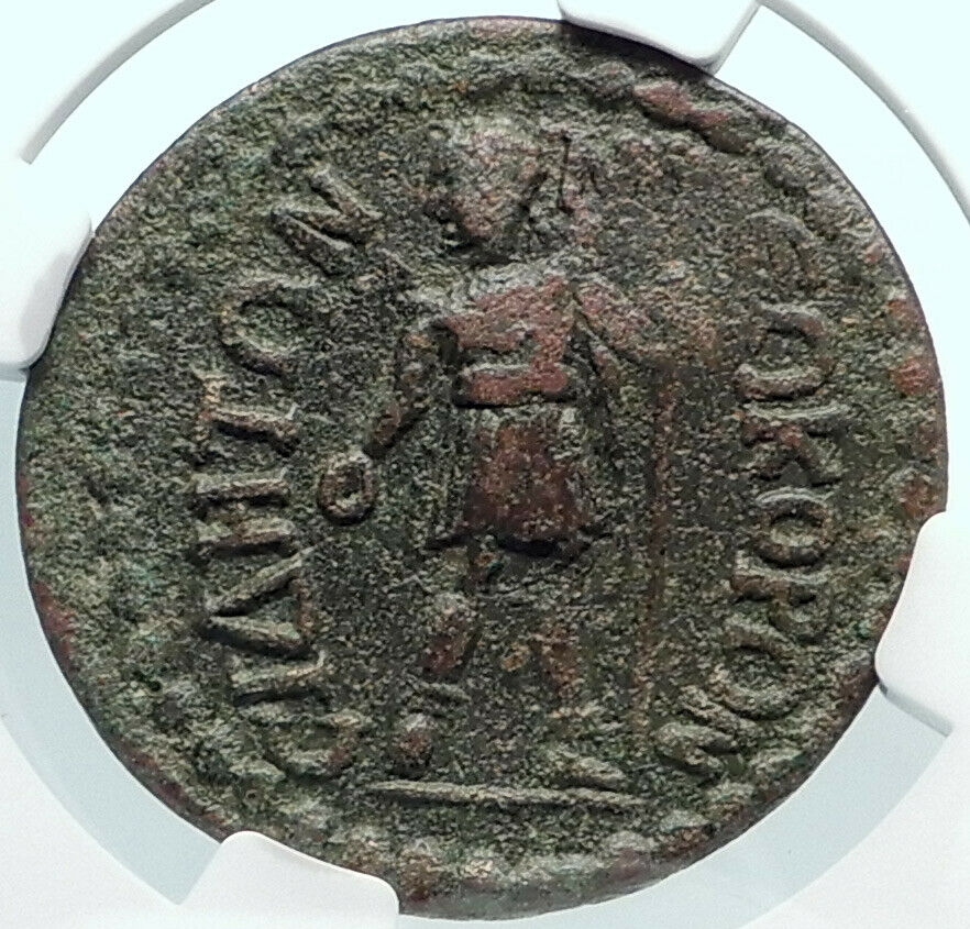 SALONINA wife of GALLIENUS Side Pamphylia Ancient Roman Coin APOLLO NGC i81875