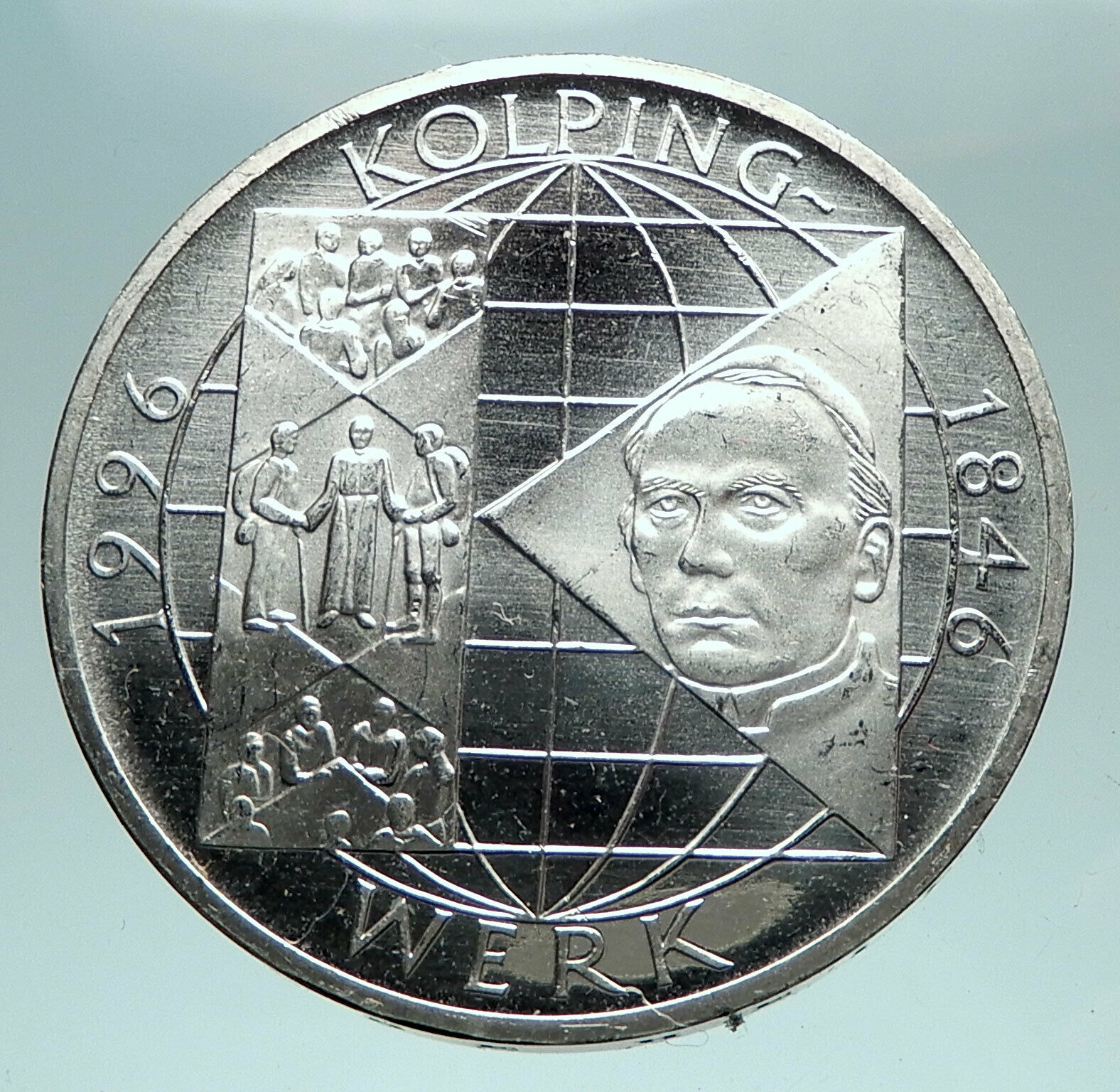 1996 GERMANY Kolpingwerk Adolf Kolping Proof Silver German 10 Mark Coin i81640