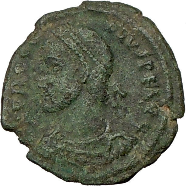 PROCOPIUS Usurper 366AD Ancient Roman Coin CHI-RHO Christ monogram i16385