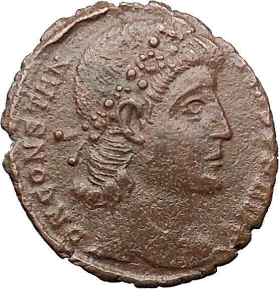 Constantius II Constantine I the Great son Ancient Roman Coin Wreath i31048