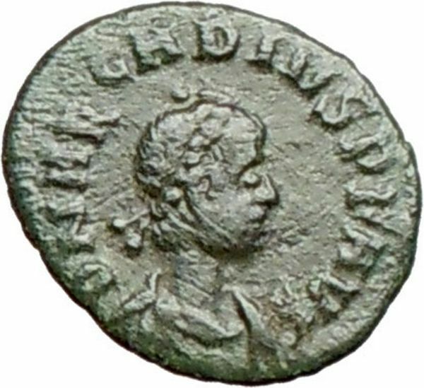 ARCADIUS 383AD Rare Ancient Roman Coin VICTORY NIKE Chi-Rho Christ i27900