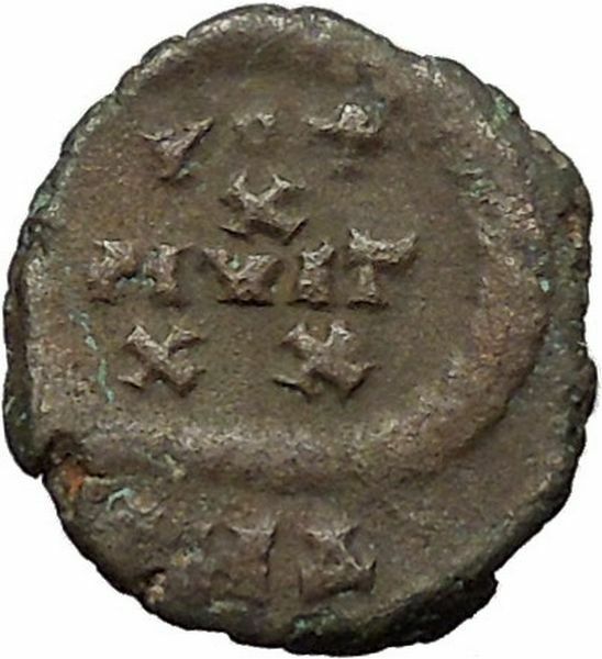 Arcadius 383AD Authentic Original Ancient Roman Coin Rare Wreath i30839