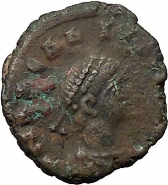 Arcadius 383AD Authentic Original Ancient Roman Coin Rare Wreath i30839