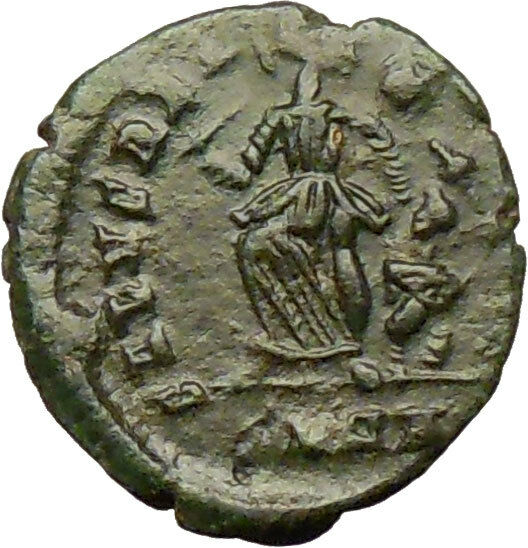 VALENTINIAN II 388AD Ancient Roman Coin Victory w trophy Very Rare i29279