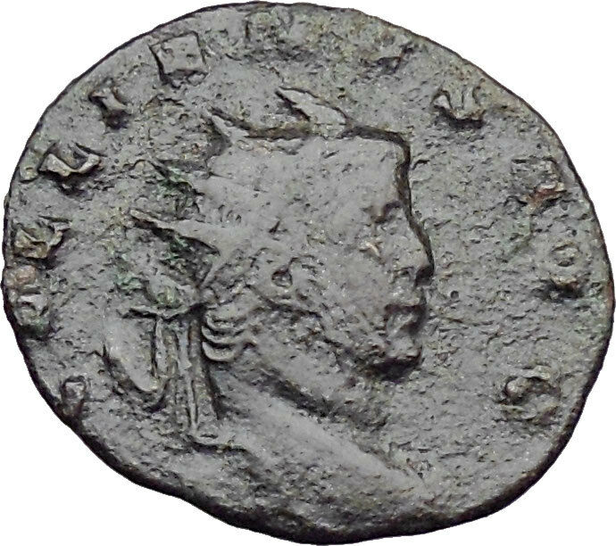 Gallienus son of Valerian I Ancient Roman Coin Nude Jupiter Zeus Cult i29967