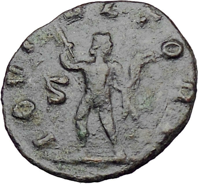 Gallienus son of Valerian I Ancient Roman Coin Nude Jupiter Zeus Cult i29967