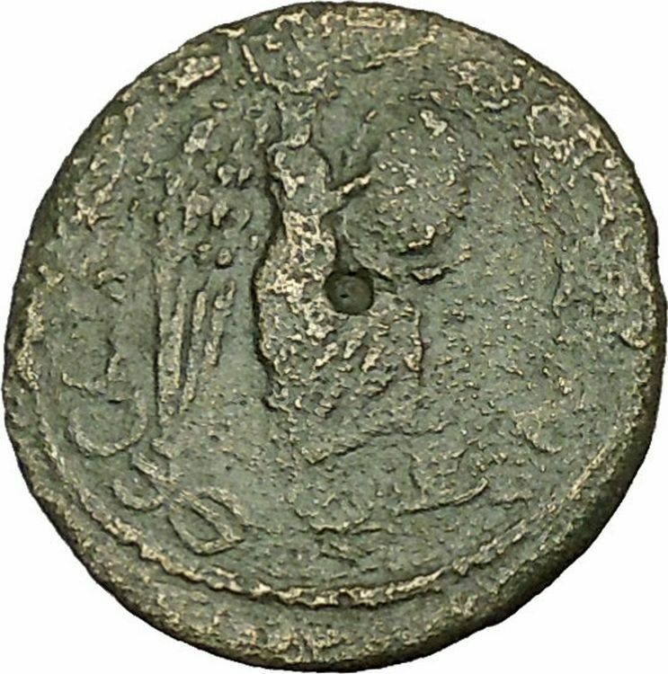 CARACALLA 198AD Thessalonica in Macedonia Victory w Shield Roman Coin i40345