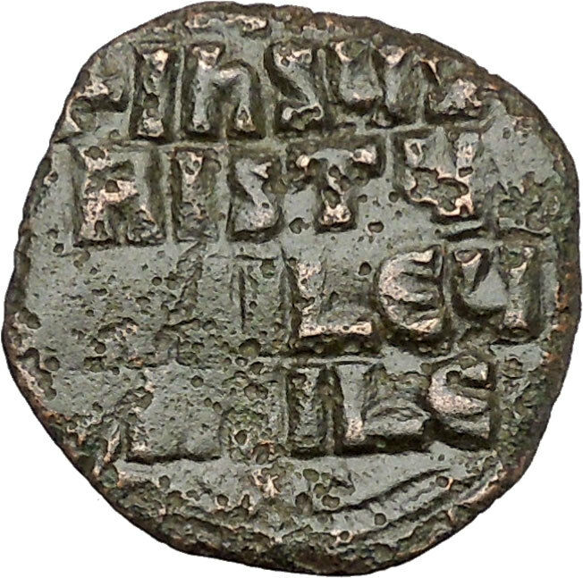 JESUS CHRIST Class A2 Anonymous Ancient 1028AD Byzantine Follis Coin i41143