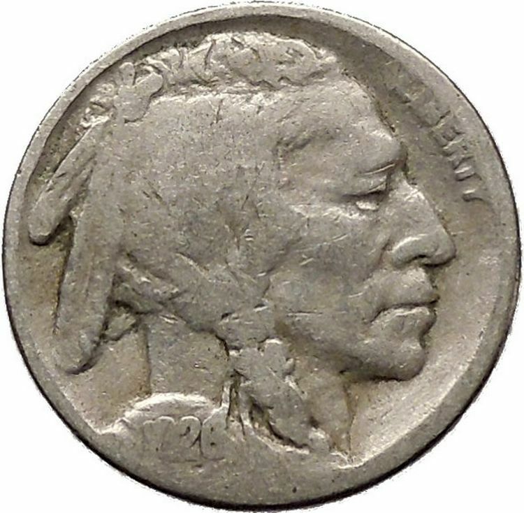 1926 BUFFALO NICKEL 5 Cents of United States of America USA Antique Coin i43675