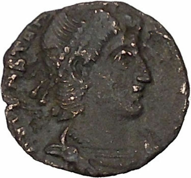 CONSTANTIUS II Constantine the Great son with globe Ancient Roman Coin i42808