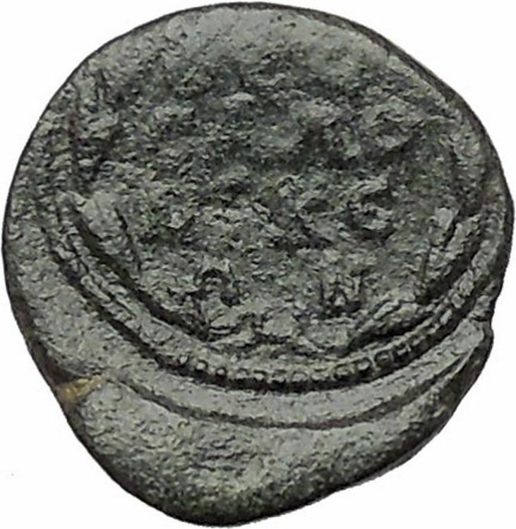 Thessalonica in Macedonia 50BC Ancient Greek Coin Veiled woman Wreath i41402