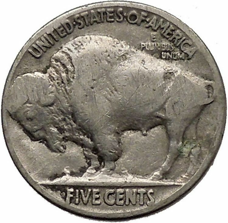 1935 BUFFALO NICKEL 5 Cents of United States of America USA Antique Coin i43794