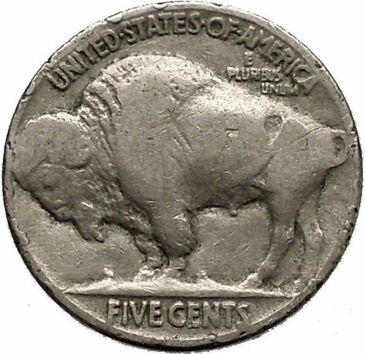 1936 BUFFALO NICKEL 5 Cents of United States of America USA Antique Coin i43843