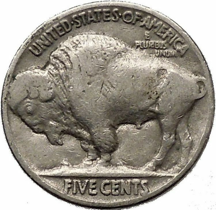 1936 BUFFALO NICKEL 5 Cents of United States of America USA Antique Coin i43862