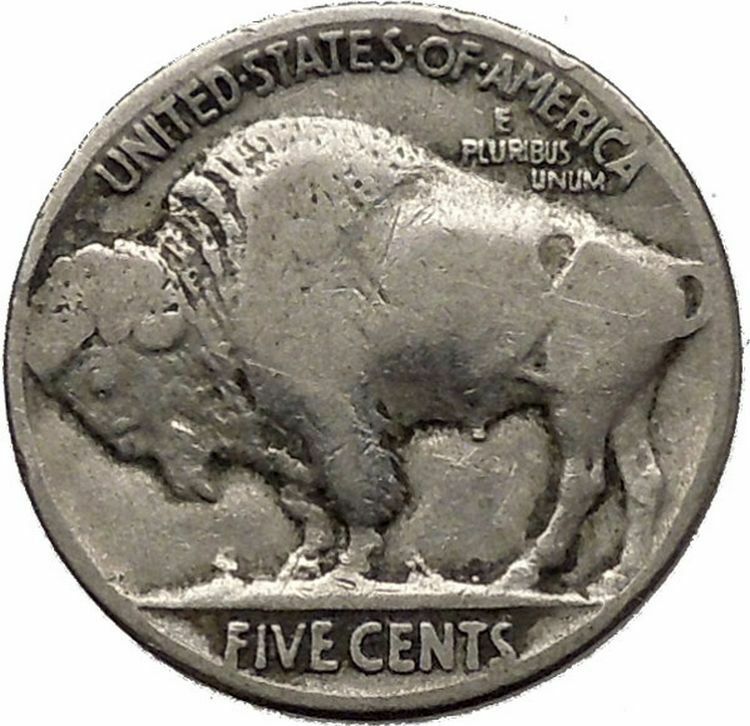 1936 BUFFALO NICKEL 5 Cents of United States of America USA Antique Coin i43867