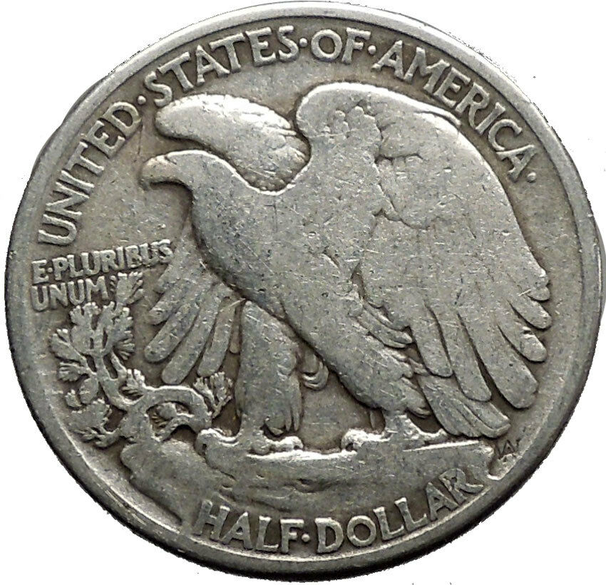 1942 WALKING LIBERTY Half Dollar Bald Eagle United States Silver Coin i44647