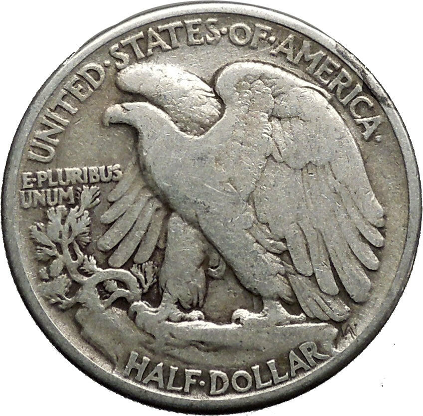 1941 WALKING LIBERTY Half Dollar Bald Eagle United States Silver Coin i44629