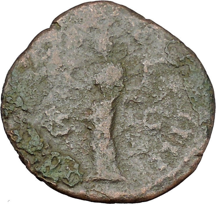 Antoninus Pius Marcus Aurelius Father 155AD Ancient Coin Pax Peace Cult i45716