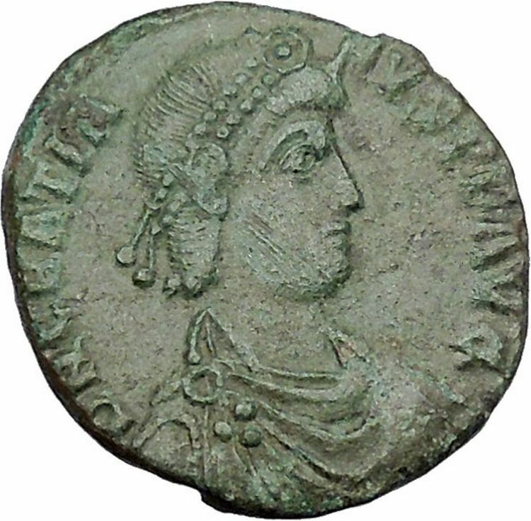 Gratian with kneeling woman & Victory 378AD Rare Ancient Roman Coin i45654