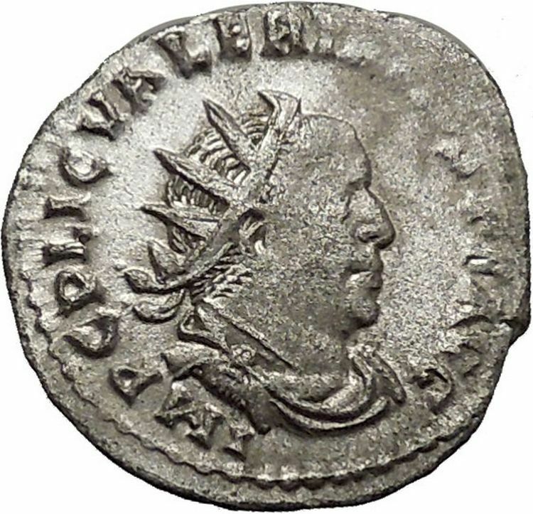 VALERIAN I 253ADRare Authentic Silver Roman Coin Fides Trust Cult i46332