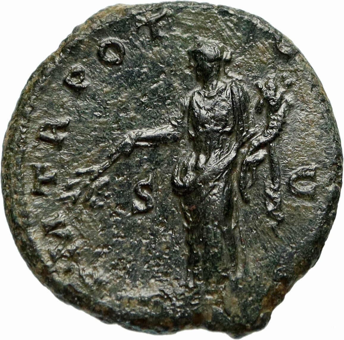 Antoninus Pius Marcus Aurelius Father Large Ancient Coin Pax Unlisted i46700