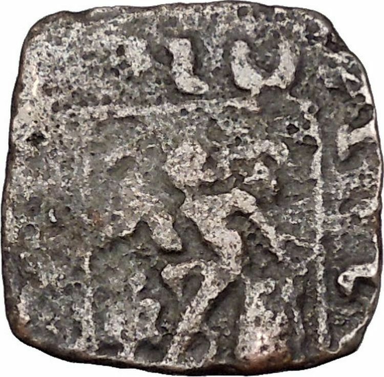 AZILISES 85BC INDO SKYTHIAN King Horse Hercules Ancient Greek Coin India i47072