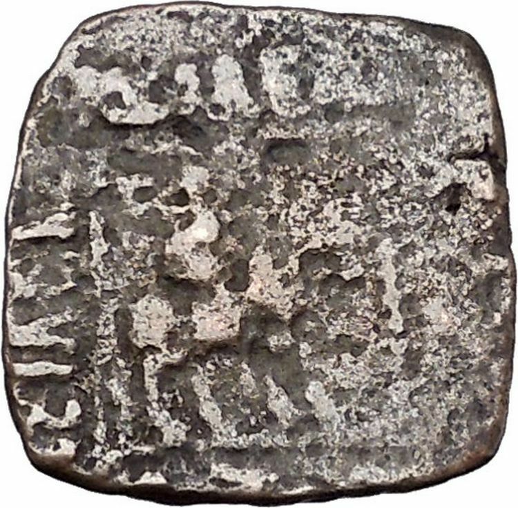 AZILISES 85BC INDO SKYTHIAN King Horse Hercules Ancient Greek Coin India i47072