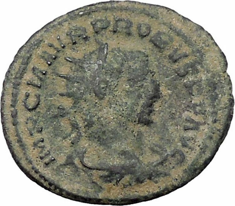 Probus receiving globe from Jupiter 276AD Authentic Ancient Roman Coin i47644