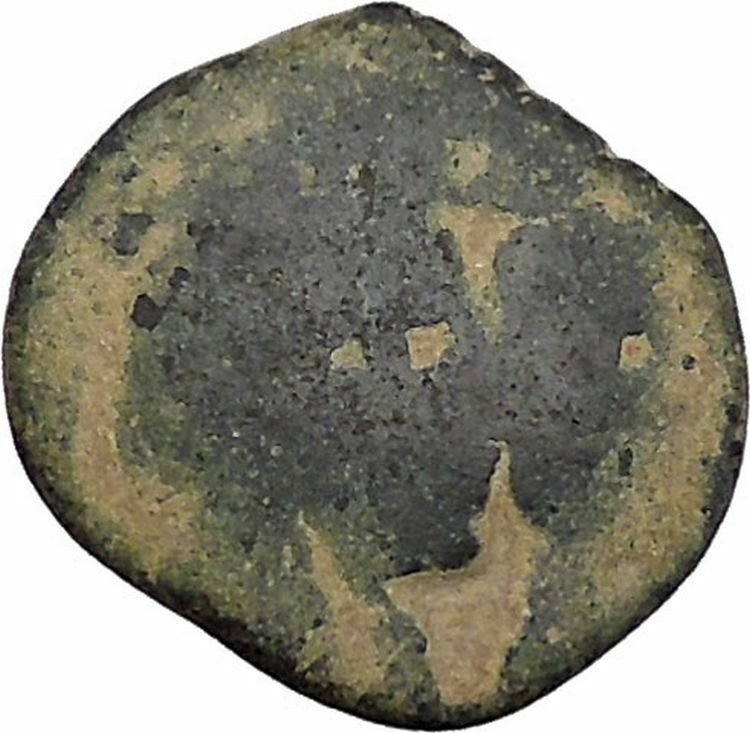 ARETAS IV & SHAQUILAT Arab Kingdom of Nabataea PETRA Ancient Greek Coin i47387