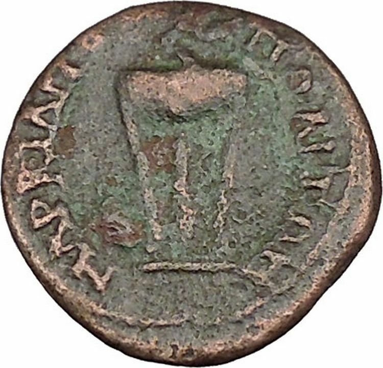 GETA 198AD Marcianopolis Ancient Roman Coin Sacrificial tripod Serpent i48365