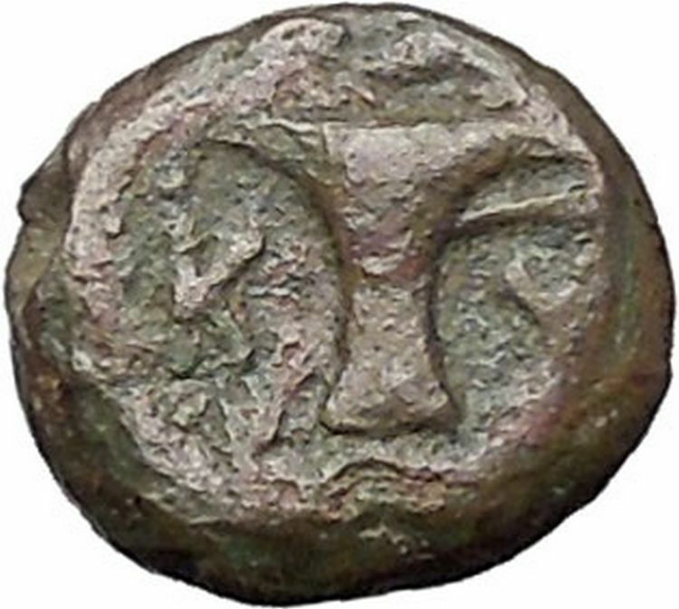 Kyme in Aeolis 350BC EAGLE & VASE on Authentic Ancient Greek Coin i48592