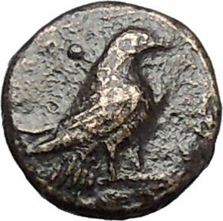 Kyme in Aeolis 350BC EAGLE & VASE on Authentic Ancient Greek Coin i48603