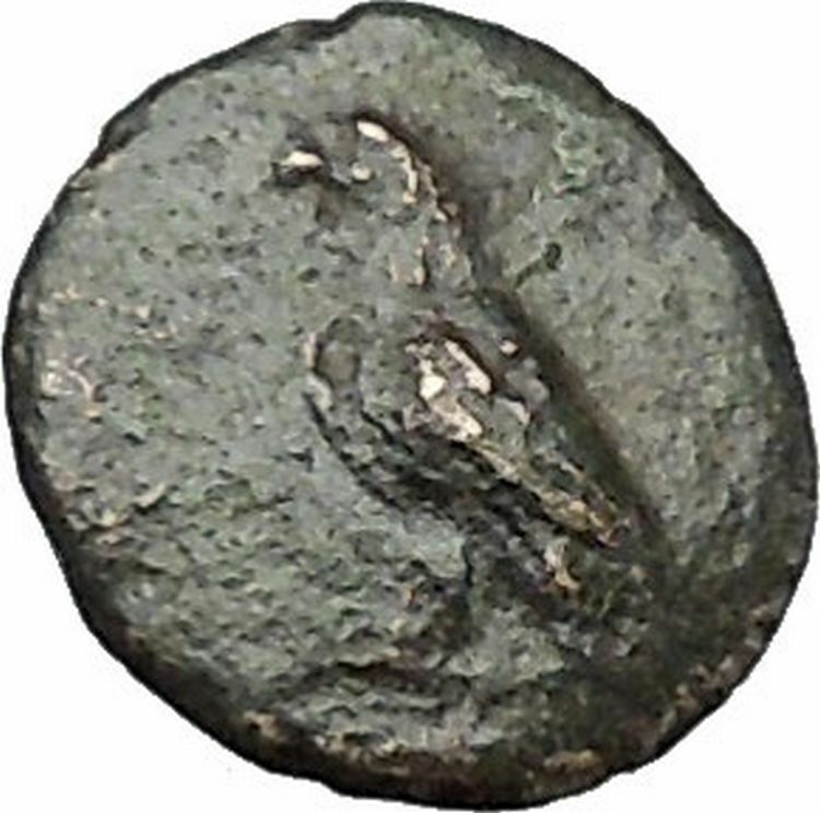 KYME in AEOLIS 350BC Eagle Vase Genuine Authentic Ancient Greek Coin i49708