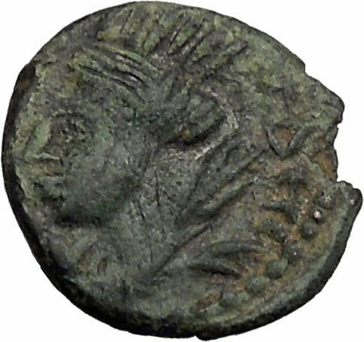 ELAGABALUS 218AD Edessa Mesopotamia Tyche Authentic Ancient Roman Coin i49142