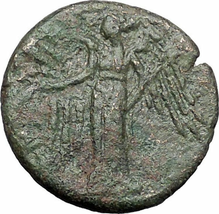 MESSANAN SICILY 220BC Apollo Nike MAMERTINI Authentic Ancient Greek Coin i49191