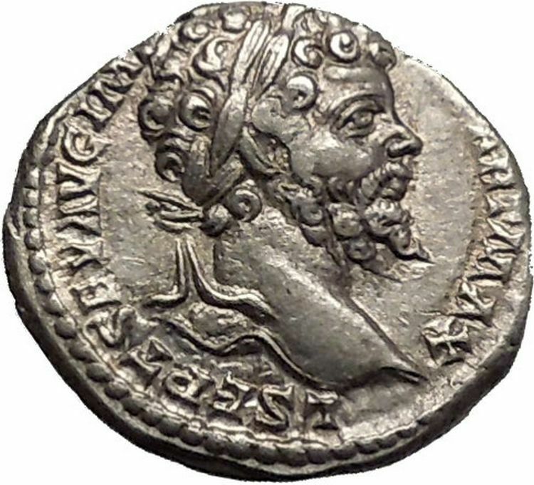 SEPTIMIUS SEVERUS 199AD Ancient Silver Roman Coin Fortuna Luck i52306