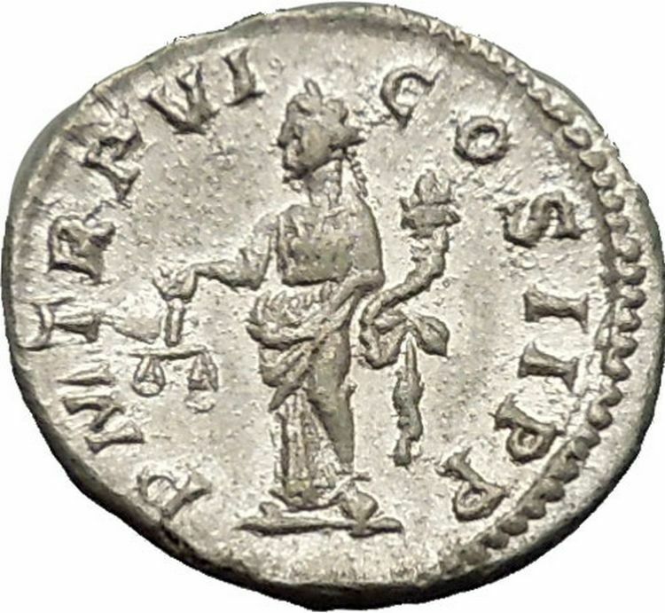 Severus Alexander 227AD Silver Ancient Roman Coin Equality Fairness i52304