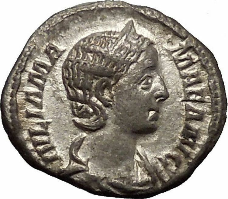 JULIA MAMAEA Severus Alexander Wife Ancient Silver ROMAN Coin VESTA Rare i52333