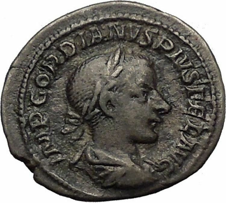 GORDIAN III Silver Denarius Ancient Roman Coin DIANA Cult HOPE Symbol i52038