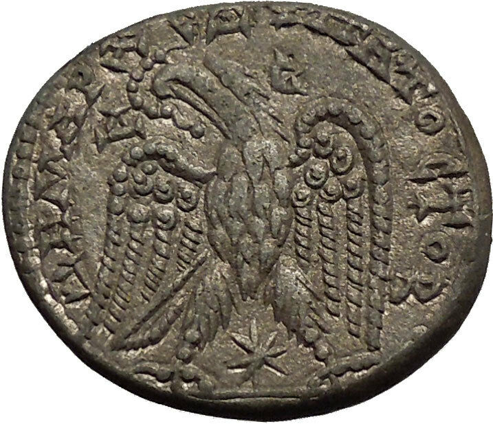 ELAGABALUS 219AD Antioch Eagle Large Authentic Ancient Silver Roman Coin i53412