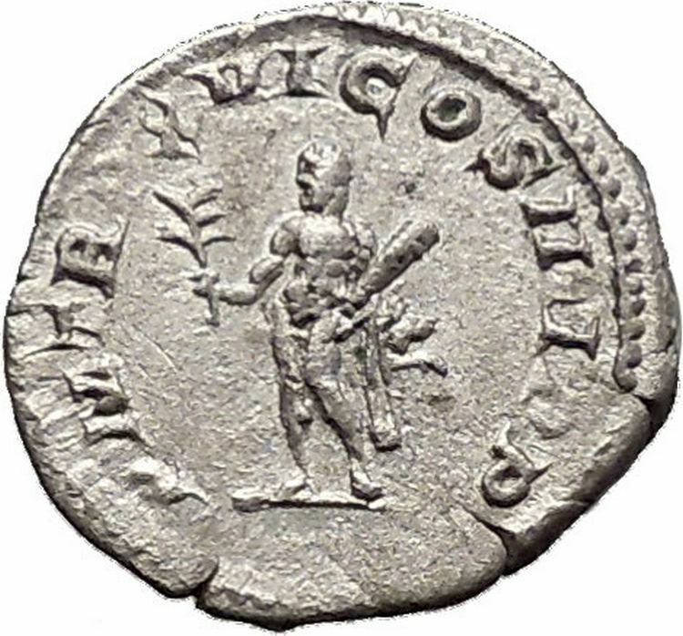 CARACALLA Authentic Ancient RARE Silver Roman Coin Hercules i51124