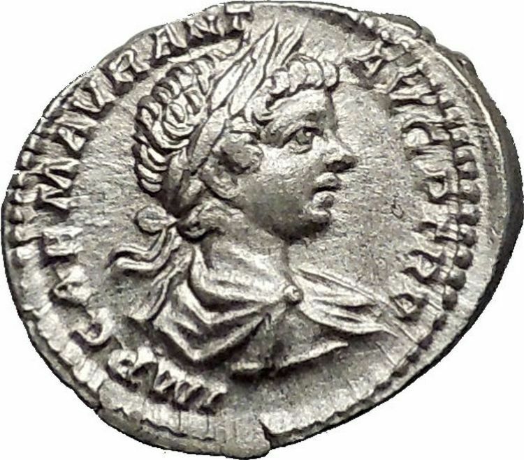 CARACALLA Silver Ancient Roman Coin Minerva War Magic Rare Trophy i55317