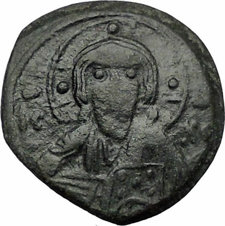 JESUS CHRIST Class I Anonymous Ancient 1078AD Byzantine Follis Coin CROSS i55442