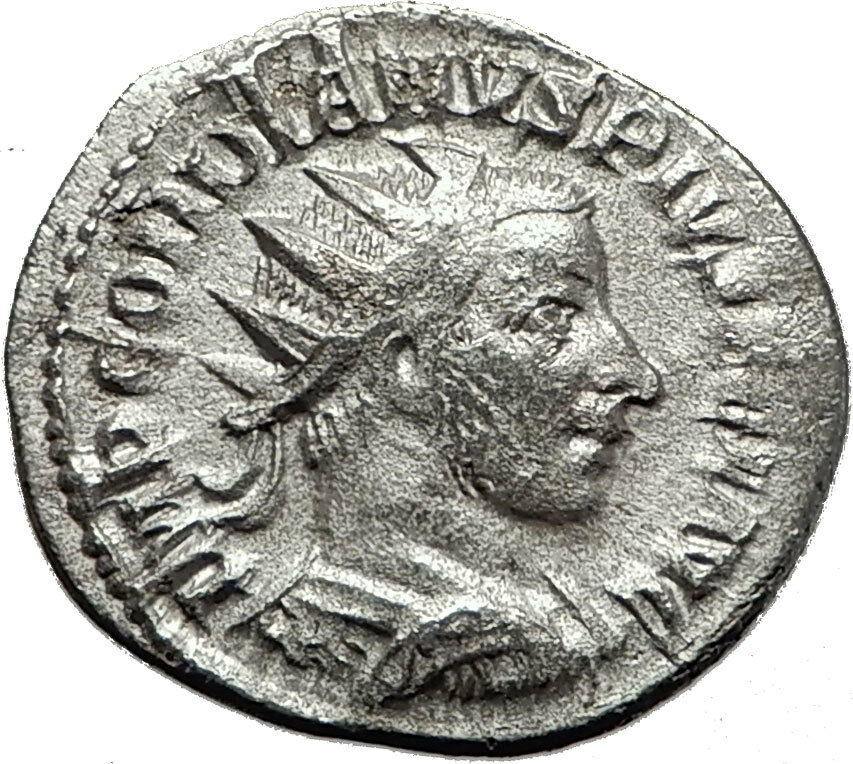 GORDIAN III 243AD Silver Authentic Genuine Ancient Roman Coin SOL SUN i59113