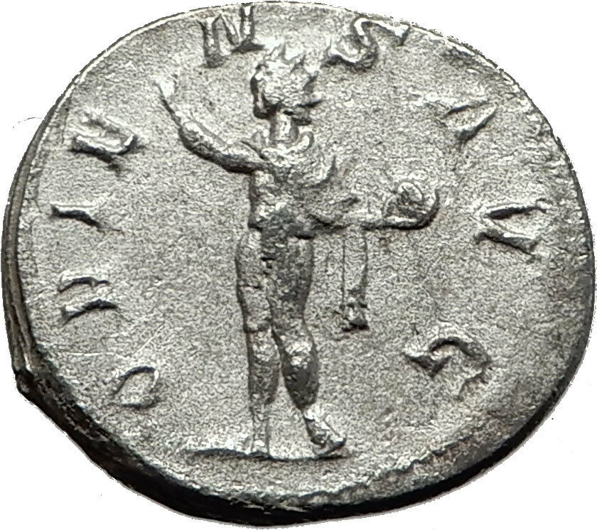 GORDIAN III 243AD Silver Authentic Genuine Ancient Roman Coin SOL SUN i59113